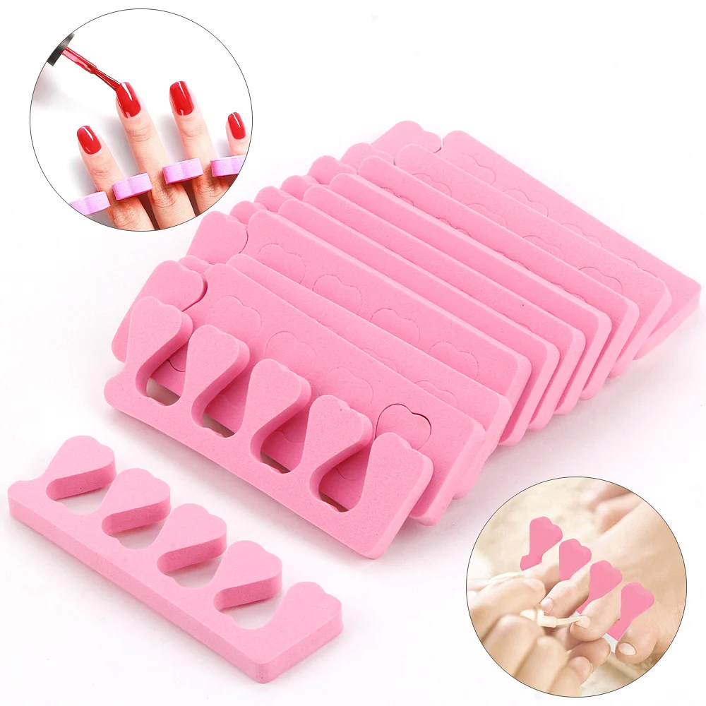 10/20/50Pcs Toe Separator Spacer Pedicure Divider Soft Sponge Manicure Nails