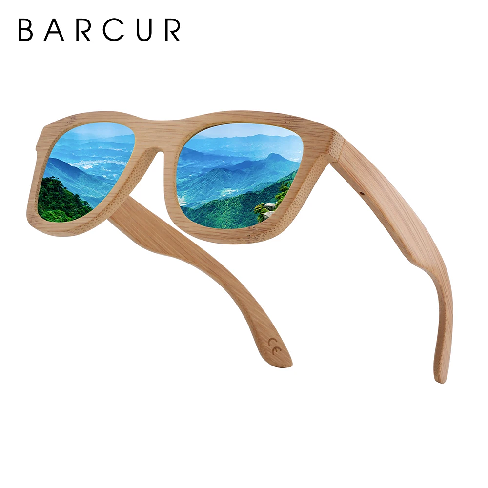 Retro Square Sun Glasses Polarized Sunglasses Natural Bamboo Handmade Wood Sunglasses Beach Wooden UV400