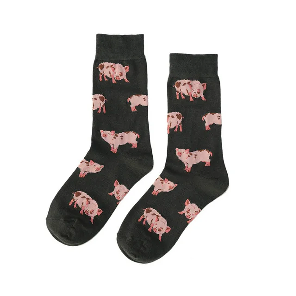 Cute Pig Crew Socks Lovely Animal Cotton Short Socks