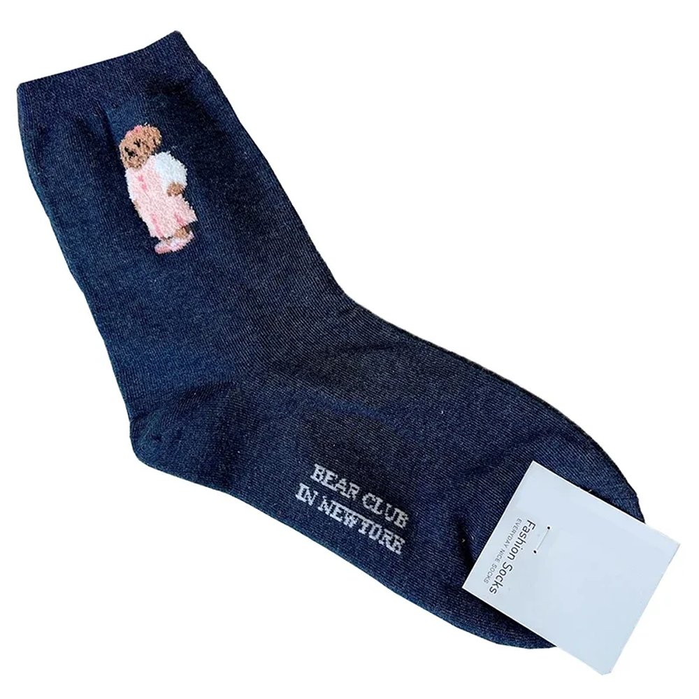 Good Quality Cartoon Elegant Lady Bear Women's Cute Socks Cotton Woman Novelty Breathable