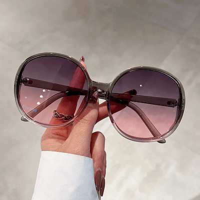 Vintage Round Sunglasses Women Fashion Oversized Gradient Candy Color Shades Eyewear UV400