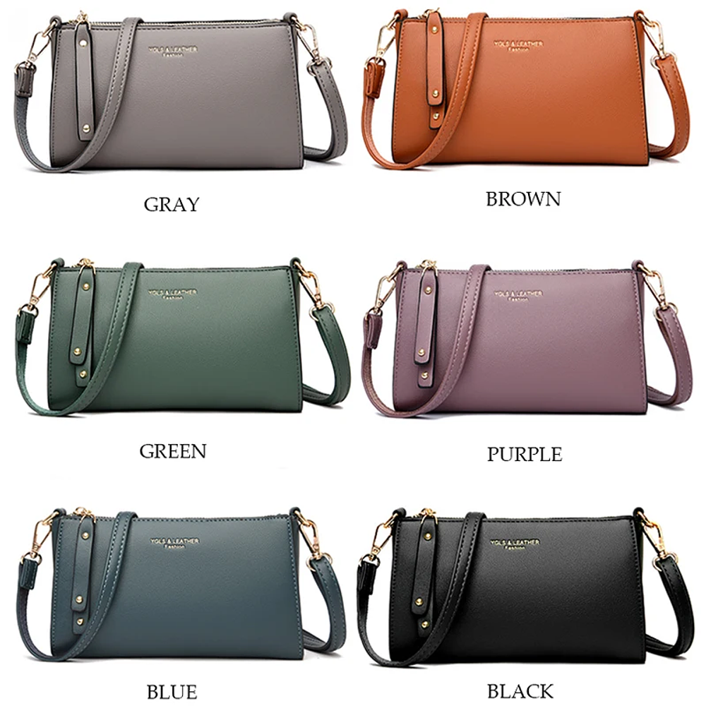 Ladies Mini Clutch Bag Fashion Crossbody Bags for Women Multi-pocket Shoulder Bag Female Leather Handbag