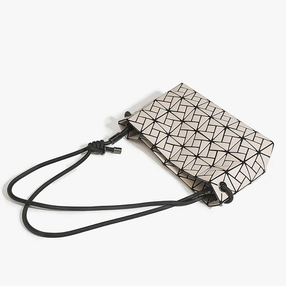 Handbag Cross Shoulder Bag Geometrical Design Foldable Carrying Bag