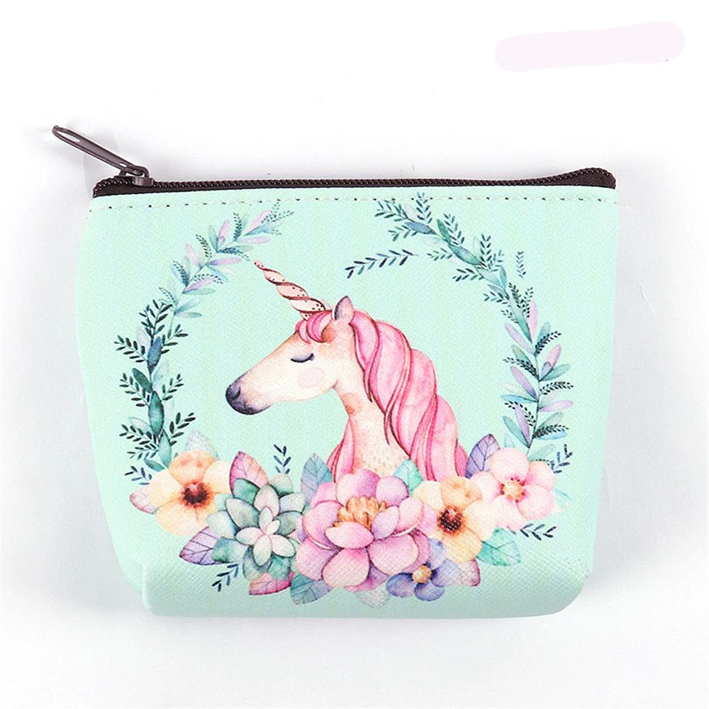 Owl/Unicorn/Flamingo Printing Mini Portable Bag Fashion Coin Purse Card Holder Wallet Make-up Bag