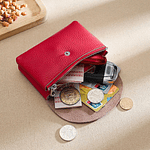 Retro Genuine Leather Coin Purse Zipper Small Wallets Card Holder Bag Portable Men Cowhide Money Purse Women Earphone Pouch