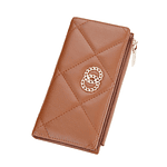 Women's Long Wallet Pu Leather Multi Slots Card Holder Large Capacity Zipper Coin Purse Phoneholder Clutch