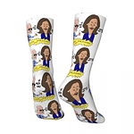 Happy Funny Socks Biden And Kamala Harris Parody Retro Beavis And Butthead Casual Crew Crazy Sock Printed