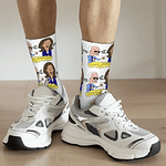 Happy Funny Socks Biden And Kamala Harris Parody Retro Beavis And Butthead Casual Crew Crazy Sock Printed