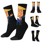 Donald Trump Cartoon Printed Socks