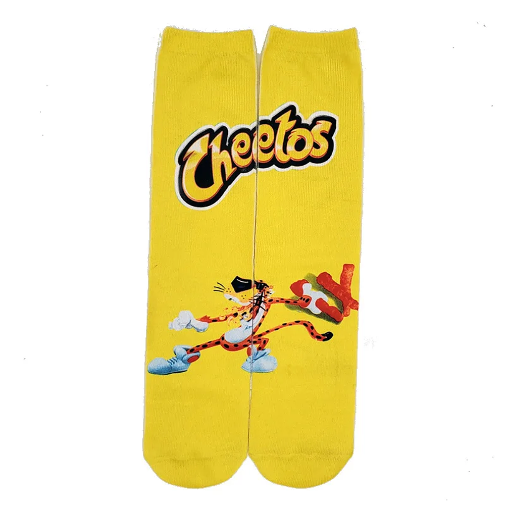 Happy Socks 3D Creative Foods Potato Chips Printing Snack Candy Knee Socks Funny Casual Cotton Fashion Long Socks