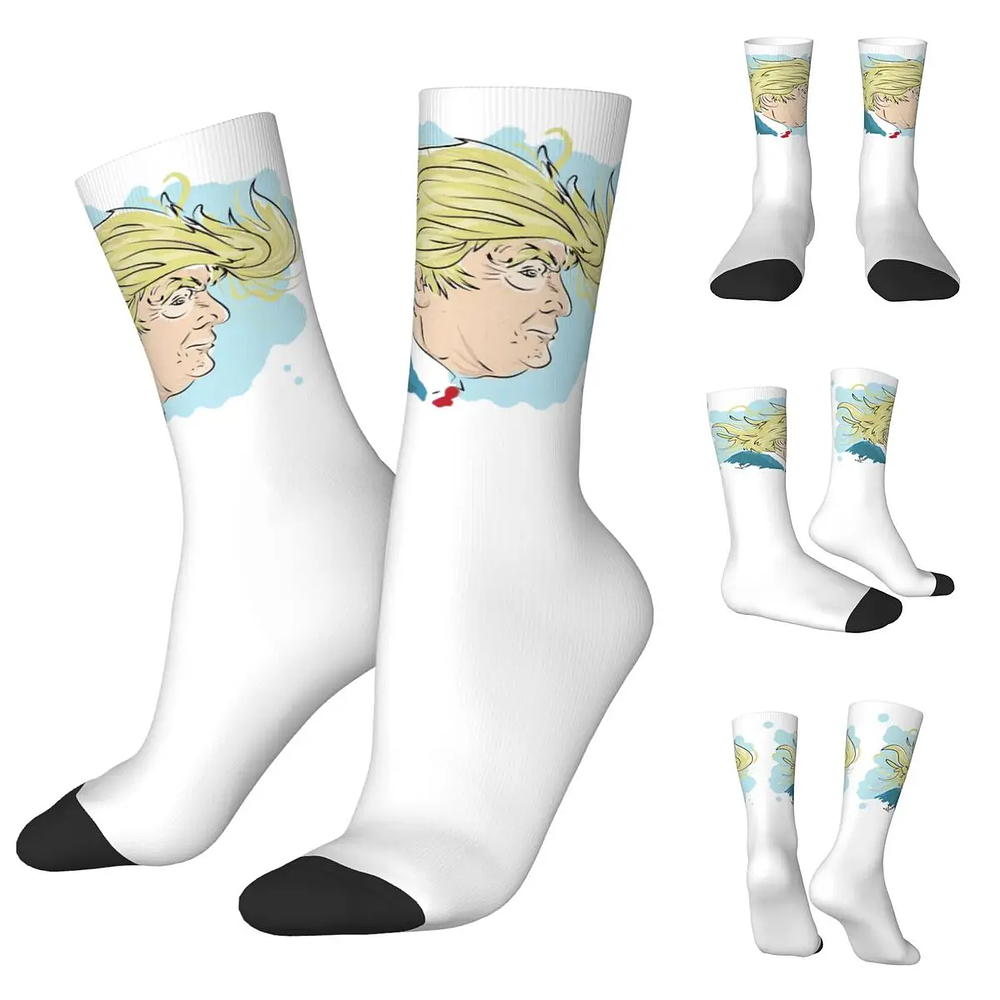 Donald Trump Cartoon Printed Socks