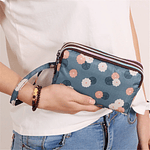 3 Zipper Women Insulated Waterproof Purse Handbag Wallet Wristlet Bag Women's Fabric Medicine Bag Mobile Wallet Clutch Bag