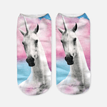 3D Print Unicorn Women Ankle Socks Cute Art Socks Unisex