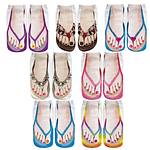 3D Printing Pattern Flip Flop Socks Funny Socks for Women Flip-flop Ankle Socks Low Cut Socks