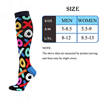 Cartoon Anime Pattern Compression Socks Unisex Outdoor Running Stockings 15-20mmHg Varicose Vein Diabetes Medical Care