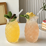 480Ml Pineapple Shaped Cocktail Glasses Creative Drinking Cup Transparent Water Cup For Home Bar Party