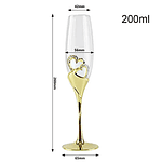 200ml Crystal Champagne Glasses Couple Wedding Gift Party Glass Crystal Glasses Golden Wine Glasses Set