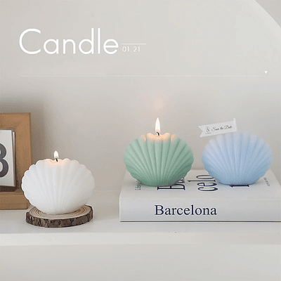 Shell Shape Scented Aromatic Candles Natural Soy Wax Candles Aesthetic Aromatherapy Candle Home Decoration Background Props