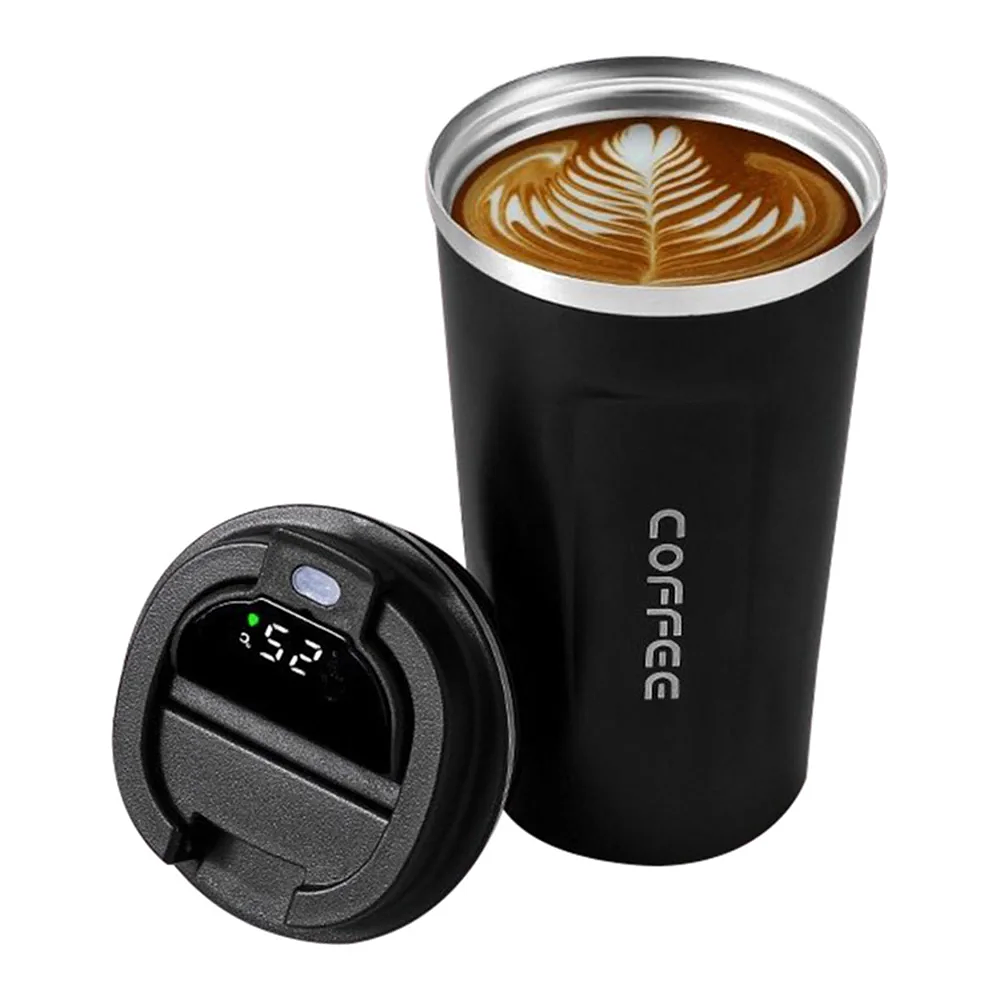 Stainless Steel Smart Coffee Tumbler Thermos Cup with Intelligent Temperature Portable Travel Mug 510ML