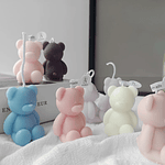 Cute Bear Candles Birthday Decor Scented Candles Decorative Centerpiece Aromatic Candles Cake Topper Birthday Gifts