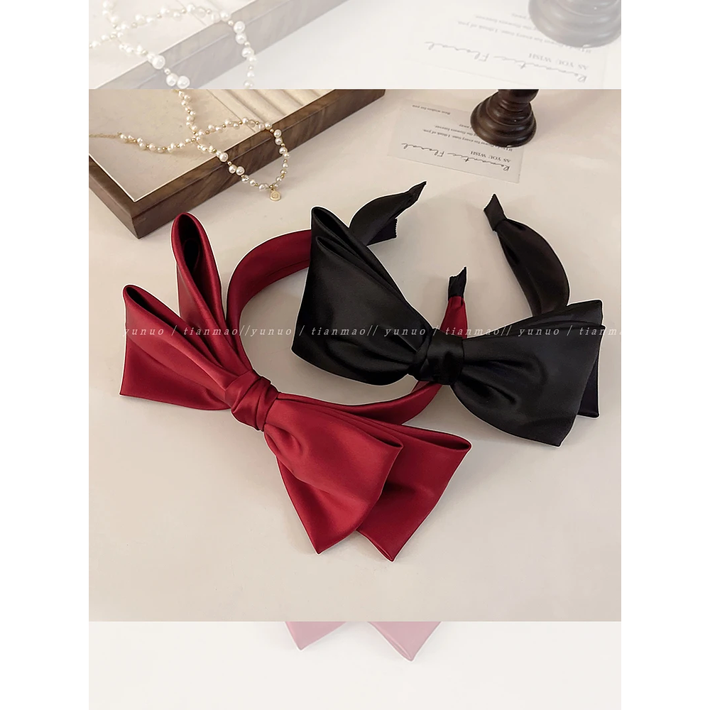 1PC Elegant Bow Hairband Korean Retro Headband Vintage Woman Headwear