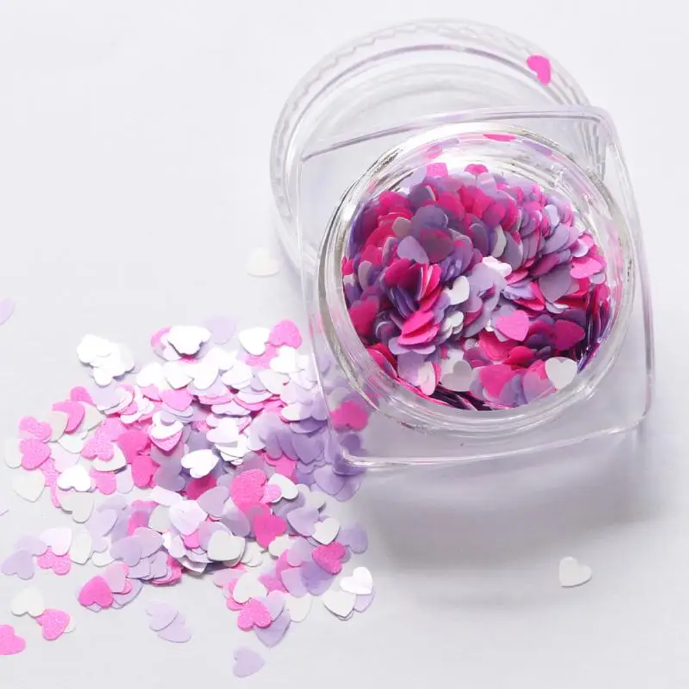 Sparkling Nails Manicure Accessories Nail Glitter Long-lasting Shine Heart-shaped Flakes Heart Decoration