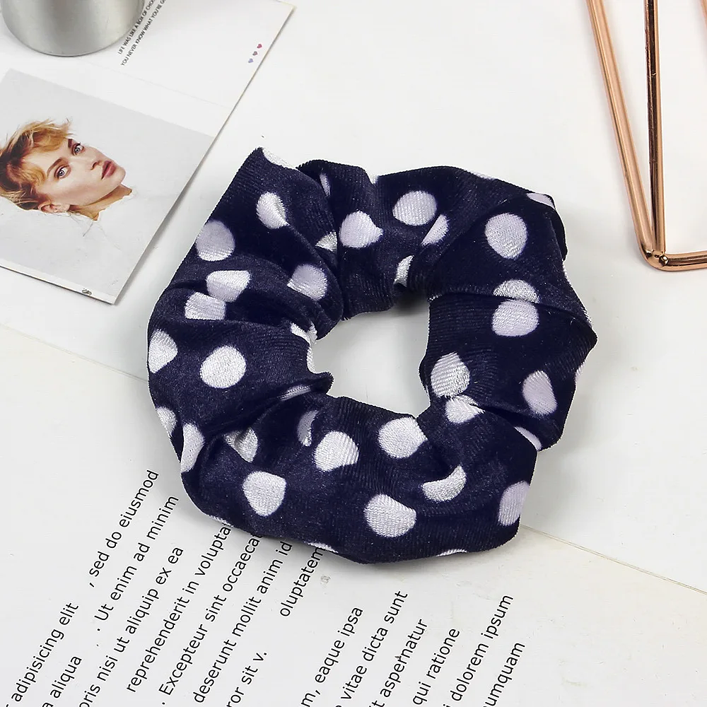 Leopard Printed Hair Tie Striped Lady Scrunchies Ponytail Hair Female Holder Rope Bands For Women Ladies Hair Accessories