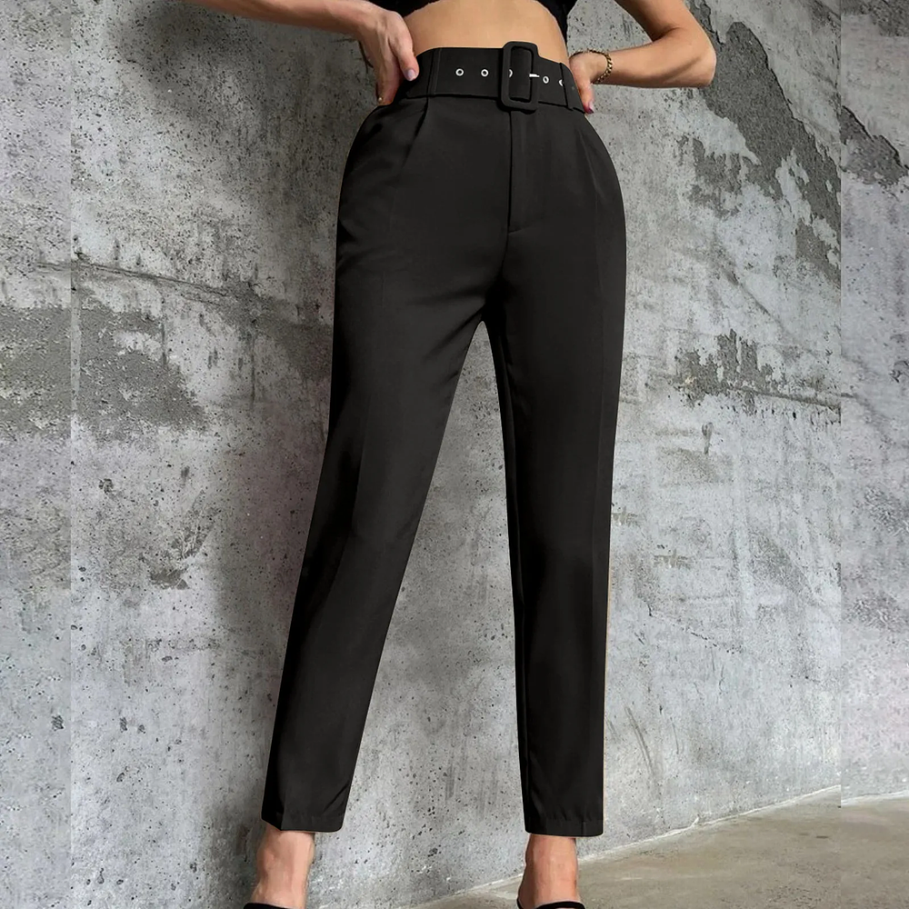 Womens Wide Leg Pants Casual Women's Summer Solid Color High Waisted Slim Comfortable Casual Straight Leg Woman Tall Dress Pants