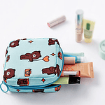 Women Portable Sanitary Napkin Tampon Storage Bag Cotton Travel Makeup Storage Bag Literary Zipper Coin Purse