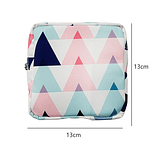 Women Portable Sanitary Napkin Tampon Storage Bag Cotton Travel Makeup Storage Bag Literary Zipper Coin Purse