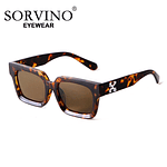 Fashion Square Sunglasses Womens Shades UV400 Leopard Brown Colorful Sunglasses Anti-blue Light Flat Glasses