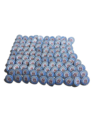 Pin REDONDO CON DOMO DE RESINA personalizados