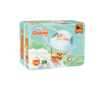 Pañales Chikool Cool Talla XXG Pack 168 Un (6 paquetes x 28 unidades)