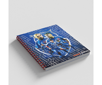 Cuaderno Univ. U DE CHILE 7mm 100hj. 10unidades por paquete 