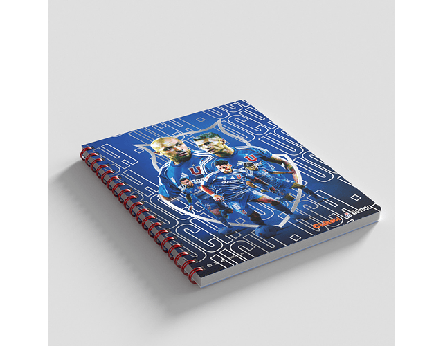 Cuaderno Univ. U DE CHILE 7mm 100hj. 10unidades por paquete 