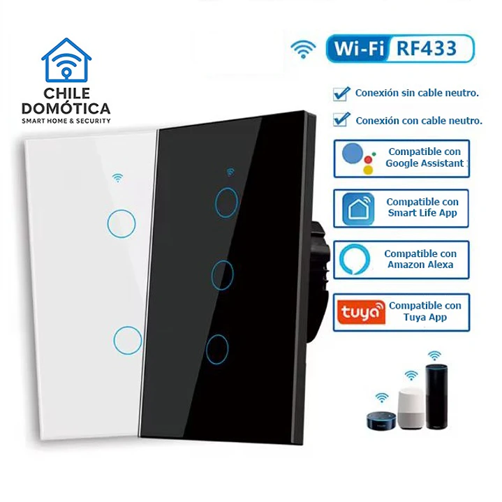 Interruptor Inteligente WiFi un efecto 9/32 - Negro 2
