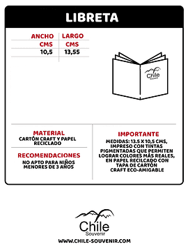 Libreta dinosaurios de Chile