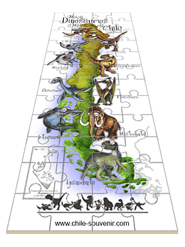 Rompecabeza madera 48P dinosaurios de Chile