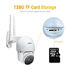 kit Cámara IP WiFi 2MP, Escam IR 20M PTZ IP66  + Memoria Micro SD 64 GB