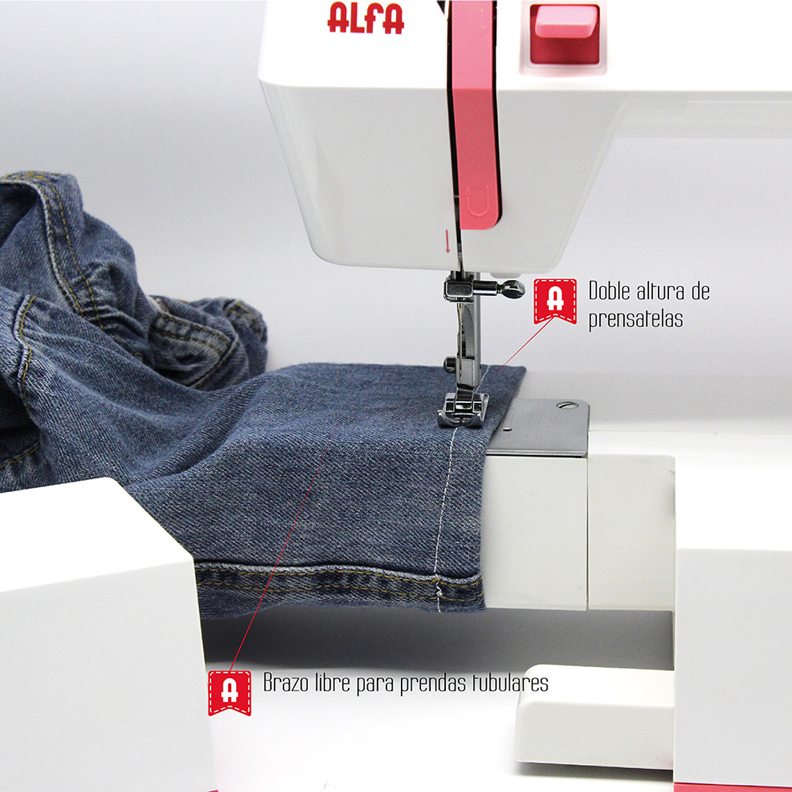 Máquina de Coser Alfa Mod Style 20 - 70W, 10 Puntadas  2