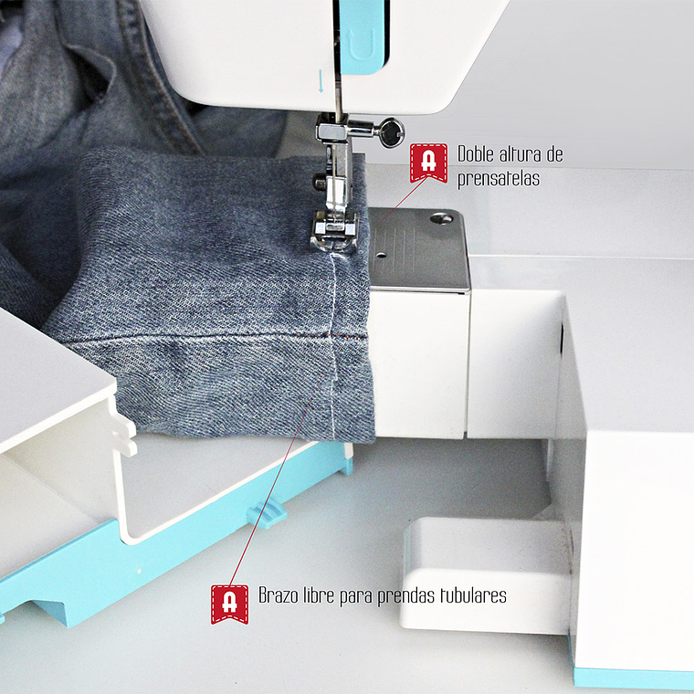 Máquina de Coser ALFA Style 30 – 19 puntadas, 6 filas de arrastre,  para jean y tejidos gruesos 5