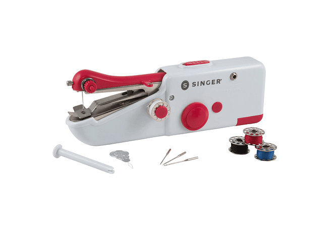 Máquina de coser a pilas