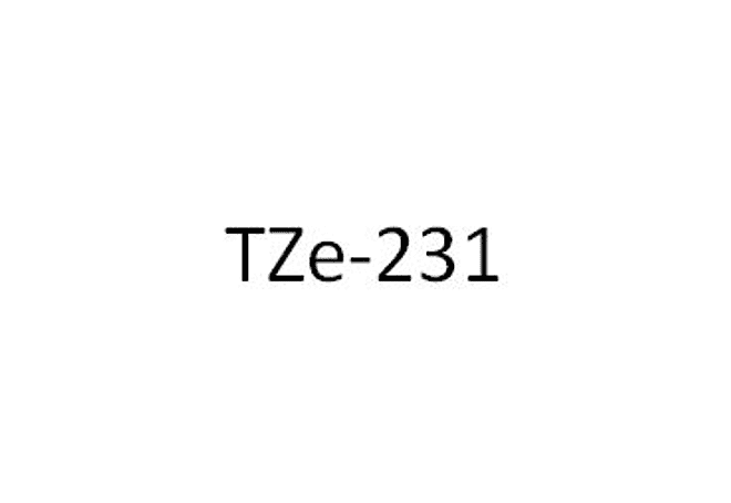 TZE231 CINTA LAMINADA NEGRO 12MM X 8MT