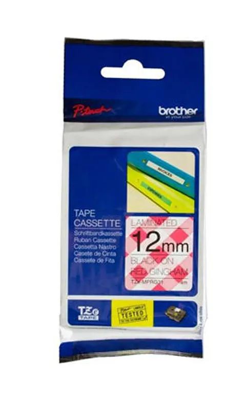 TZEMPRG31 PATRÓN CUADROS  ROJO 12MM X 4MT