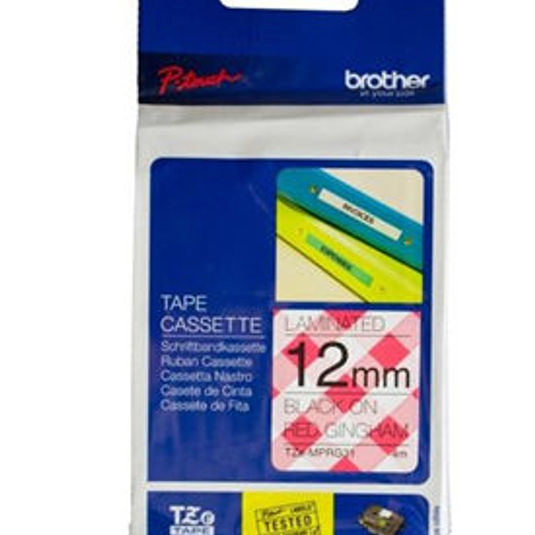 TZEMPRG31 PATRÓN CUADROS  ROJO 12MM X 4MT 1