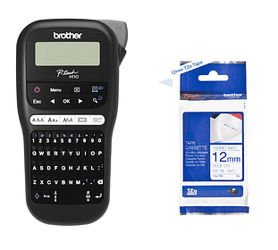 ETIQUERADORA  PT-H110BK + CINTA TEXTIL TZE-FA3