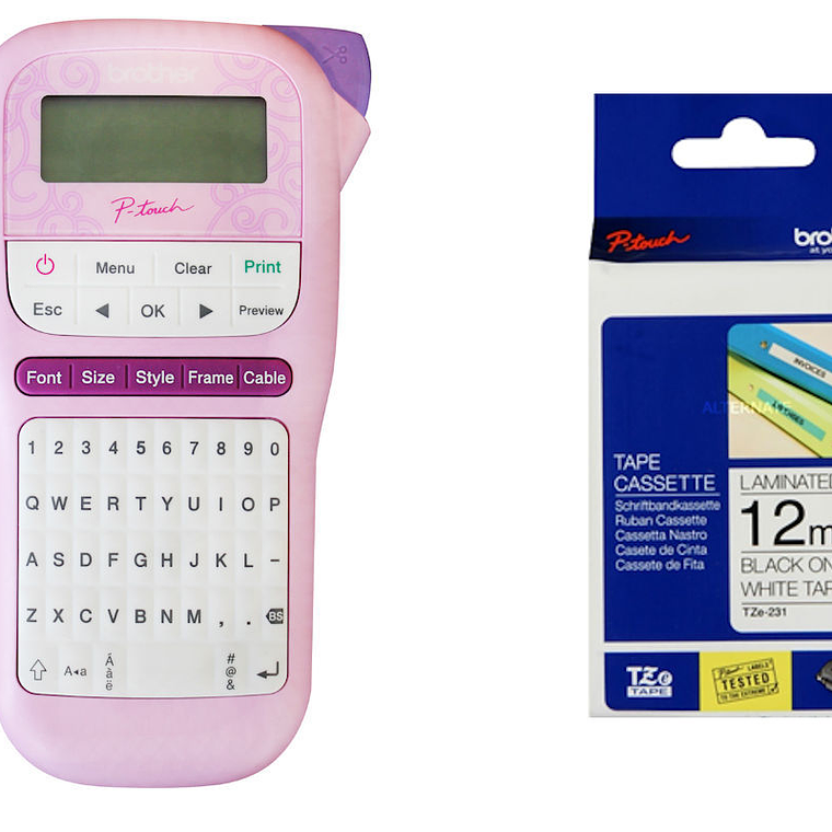 ETIQUETADORA PT-H110PK + CINTA TZE-231 1
