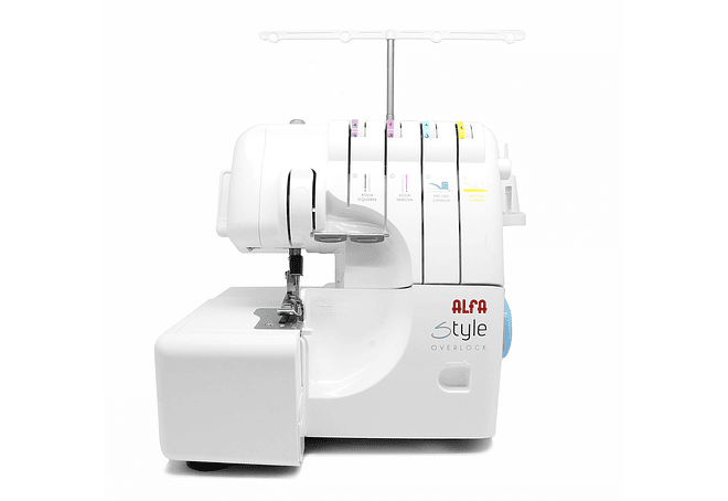 OVERLOCK ALFA MOD 8708 - Maquina de 4 Hilos, Brazo Libre, Velocidad 1200 ppm