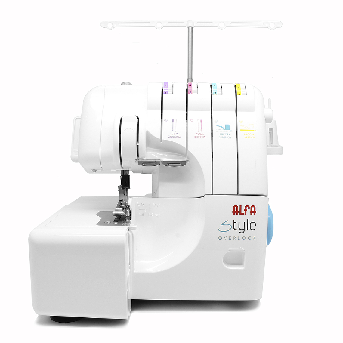 OVERLOCK ALFA MOD 8708 - Maquina de 4 Hilos, Brazo Libre, Velocidad 1200 ppm 2