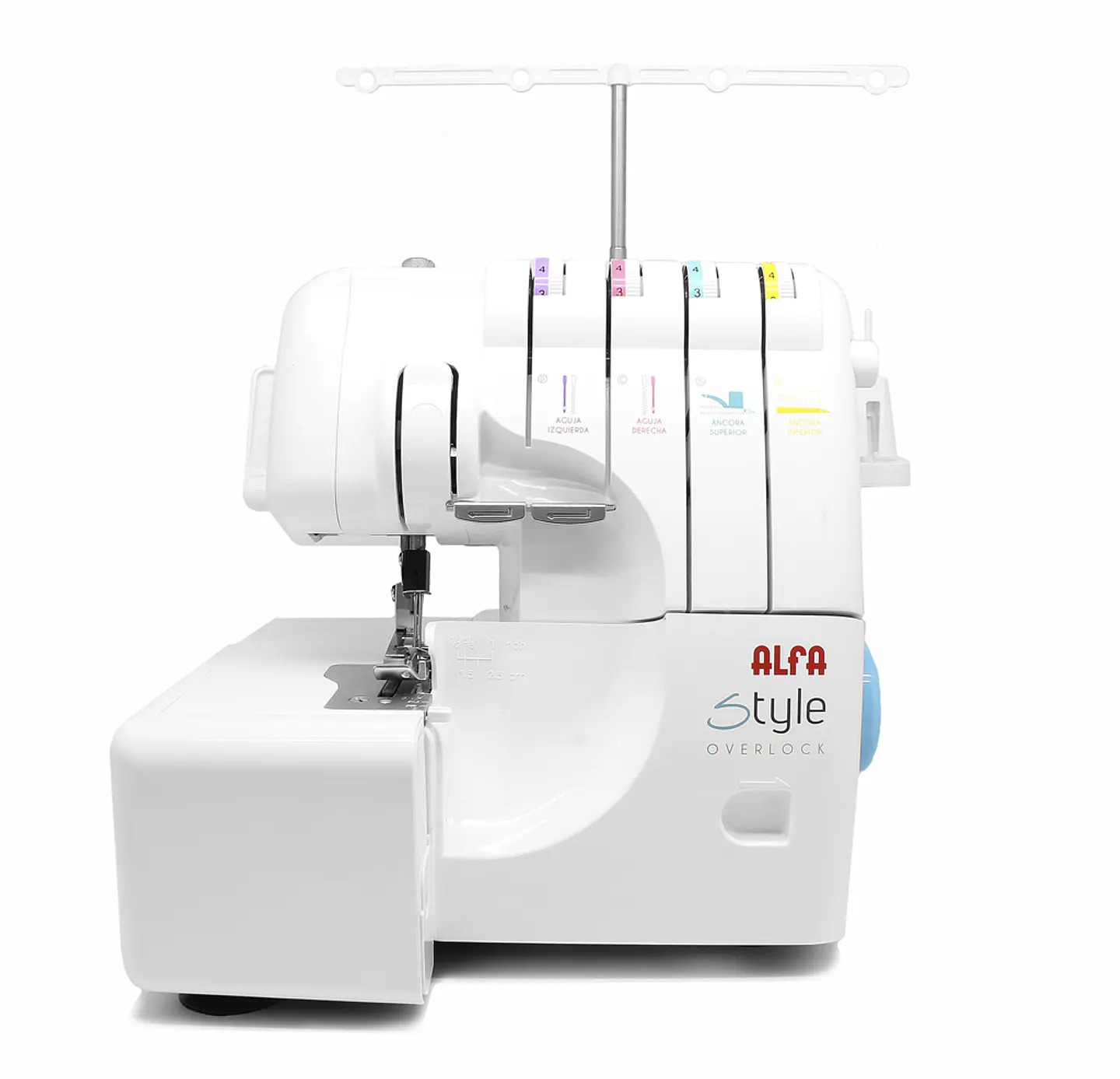 OVERLOCK ALFA MOD 8708 - Maquina de 4 Hilos, Brazo Libre, Velocidad 1200 ppm 3